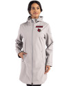 Louisville Cardinals Cutter & Buck Camano Everyday Stretch Recycled Womens Water Resistant Jacket Polished Medium Gray Front Thumbnail Image