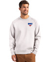 SMU Mustangs Cutter & Buck Roam Epic Versatility Recycled Crew Neck Mens Pullover Solitare Front Thumbnail Image