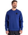 DePaul Blue Demons Cutter & Buck Roam Epic Versatility Recycled Crew Neck Mens Pullover Tour Blue Front Thumbnail Image