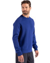 Emory Eagles Cutter & Buck Roam Epic Versatility Recycled Crew Neck Mens Pullover Tour Blue Side Thumbnail Image