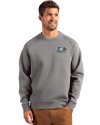 Georgia Southern Eagles Cutter & Buck Roam Epic Versatility Recycled Crew Neck Mens Pullover Elemental Grey Front Thumbnail Image