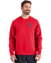 Ole Miss Rebels Cutter & Buck Roam Epic Versatility Recycled Crew Neck Mens Pullover Red Front Thumbnail Image
