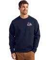 Fresno State Bulldogs Cutter & Buck Roam Epic Versatility Recycled Crew Neck Mens Pullover Navy Blue Front Thumbnail Image