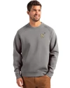 Navy Midshipmen Cutter & Buck Roam Epic Versatility Recycled Crew Neck Mens Pullover Elemental Grey Front Thumbnail Image