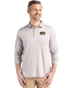 Missouri Tigers Cutter & Buck Coastline Epic Comfort Recycled Mens Long Sleeve Polo CONCRETE Front Thumbnail Image