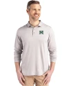 Hawaii Warriors Cutter & Buck Coastline Epic Comfort Recycled Mens Long Sleeve Polo CONCRETE Front Thumbnail Image