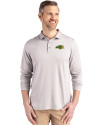 NDSU Bison Cutter & Buck Coastline Epic Comfort Recycled Mens Long Sleeve Polo CONCRETE Front Thumbnail Image