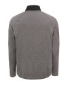 Cutter & Buck Adapt Recycled Soft Knit Stretch Mens Hybrid Quarter Zip Pullover  Black Heather/Black Mannequin Back Thumbnail Image