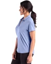 View image 11: Los Angeles Rams Monochromatic Cutter & Buck Coastline Recycled Double Peached Womens Dolman Polo Hyacinth Side