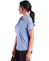 View image 8: Minnesota Vikings Cutter & Buck Coastline Recycled Double Peached Womens Dolman Polo Hyacinth Side