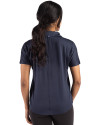 New England Patriots NFL Helmet Cutter & Buck Coastline Epic Comfort Recycled Womens Dolman Polo Navy Blue Back Thumbnail Image