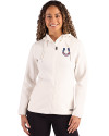 Indianapolis Colts Americana Cutter & Buck Roam Recycled Buttery-Soft Knit Womens Full Zip Hooded Jacket Shell Front Thumbnail Image
