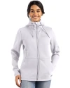 New Orleans Saints Mono Cutter & Buck Roam Epic Versatility Recycled Womens Full Zip Hooded Jacket Solitare Front Thumbnail Image