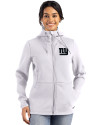 New York Giants Mono Cutter & Buck Roam Epic Versatility Recycled Womens Full Zip Hooded Jacket Solitare Front Thumbnail Image
