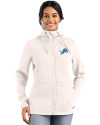 Detroit Lions Cutter & Buck Roam Epic Versatility Recycled Womens Full Zip Hooded Jacket Shell Front Thumbnail Image