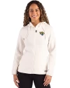 View image 7: Jacksonville Jaguars Cutter & Buck Roam Recycled Buttery-Soft Knit Womens Full Zip Hooded Jacket Shell Front