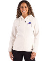 Buffalo Bills Cutter & Buck Roam Recycled Buttery-Soft Knit Womens Full Zip Hooded Jacket Shell Front Thumbnail Image