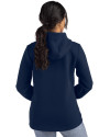 New York Giants Americana Cutter & Buck Roam Epic Versatility Recycled Womens Full Zip Hooded Jacket Navy Blue Back Thumbnail Image