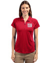 New York Giants Cutter & Buck Forge Stretch Womens Short Sleeve Polo Cardinal Red Front Thumbnail Image