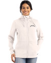 Los Angeles Chargers Mono Cutter & Buck Roam Epic Versatility Recycled Womens Full Zip Hooded Jacket Shell Front Thumbnail Image