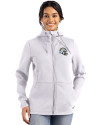 Los Angeles Chargers NFL Helmet Cutter & Buck Roam Epic Versatility Recycled Womens Full Zip Hooded Jacket Solitare Front Thumbnail Image