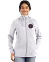 Inter Miami CF Cutter & Buck Roam Epic Versatility Recycled Womens Full Zip Hooded Jacket Solitare Front Thumbnail Image