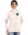Seattle Sounders FC Cutter & Buck Roam Epic Versatility Recycled Womens Full Zip Hooded Jacket Shell Front Thumbnail Image