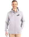 Philadelphia Eagles Cutter & Buck Roam Epic Versatility Recycled Mens Full Zip Hooded Jacket Solitare Front Thumbnail Image