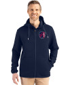 St. Louis City SC Cutter & Buck Roam Epic Versatility Recycled Mens Full Zip Hooded Jacket Navy Blue Front Thumbnail Image