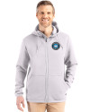 Charlotte FC Cutter & Buck Roam Epic Versatility Recycled Mens Full Zip Hooded Jacket Solitare Front Thumbnail Image