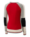 New York Giants Cutter & Buck Womens Stride Colorblock Sweater Red Mannequin Back Thumbnail Image