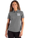 New York Giants Cutter & Buck Advantage Refresh Epic Confidence Recycled Womens Tri-Blend Pique Polo Elemental Grey Front Thumbnail Image