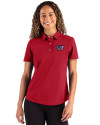 Washington Commanders Americana Cutter & Buck Advantage Refresh Epic Confidence Recycled Womens Tri-Blend Pique Polo Cardinal Red Front Thumbnail Image