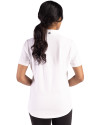 Los Angeles Rams Mono Cutter & Buck Advantage Refresh Epic Confidence Recycled Womens Tri-Blend Pique Polo White Back Thumbnail Image