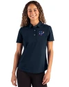 Cincinnati Bengals Americana Cutter & Buck Advantage Refresh Epic Confidence Recycled Womens Tri-Blend Pique Polo Liberty Navy Front Thumbnail Image