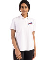 Buffalo Bills Cutter & Buck Advantage Refresh Epic Confidence Recycled Womens Tri-Blend Pique Polo White Front Thumbnail Image
