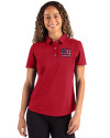 New York Giants Americana Cutter & Buck Advantage Refresh Epic Confidence Recycled Womens Tri-Blend Pique Polo Cardinal Red Front Thumbnail Image
