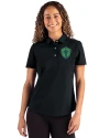 View image 1: Seattle Sounders FC Cutter & Buck Advantage Refresh Recycled Cotton-Blend Pique Womens Polo Black Front