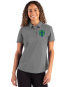 Seattle Sounders FC Cutter & Buck Advantage Refresh Epic Confidence Recycled Womens Tri-Blend Pique Polo Elemental Grey Front Thumbnail Image