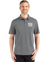 New York Giants Cutter & Buck Advantage Refresh Epic Confidence Recycled Mens Big & Tall Tri-Blend Pique Polo Elemental Grey Front Thumbnail Image