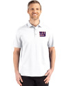 New York Giants Cutter & Buck Advantage Refresh Epic Confidence Recycled Mens Big & Tall Tri-Blend Pique Polo White Front Thumbnail Image