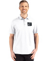 New York Giants Mono Cutter & Buck Advantage Refresh Epic Confidence Recycled Mens Big & Tall Tri-Blend Pique Polo White Front Thumbnail Image