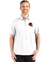Cincinnati Bengals NFL Helmet Cutter & Buck Advantage Refresh Epic Confidence Recycled Mens Big & Tall Tri-Blend Pique Polo White Front Thumbnail Image