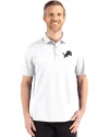 Detroit Lions Mono Cutter & Buck Advantage Refresh Epic Confidence Recycled Mens Big & Tall Tri-Blend Pique Polo White Front Thumbnail Image
