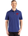 Buffalo Bills Historic Cutter & Buck Advantage Refresh Epic Confidence Recycled Mens Big & Tall Tri-Blend Pique Polo Tour Blue Front Thumbnail Image