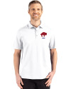 Buffalo Bills Historic Cutter & Buck Advantage Refresh Epic Confidence Recycled Mens Big & Tall Tri-Blend Pique Polo White Front Thumbnail Image