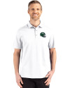 New York Jets NFL Helmet Cutter & Buck Advantage Refresh Epic Confidence Recycled Mens Big & Tall Tri-Blend Pique Polo White Front Thumbnail Image