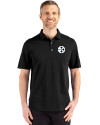 Pittsburgh Steelers Mono Cutter & Buck Advantage Refresh Epic Confidence Recycled Mens Big & Tall Tri-Blend Pique Polo Black Front Thumbnail Image
