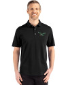 Philadelphia Eagles Historic -  Cutter & Buck Advantage Refresh Epic Confidence Recycled Mens Big & Tall Tri-Blend Pique Polo Black Front Thumbnail Image