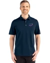 Cincinnati Bengals Americana Cutter & Buck Advantage Refresh Epic Confidence Recycled Mens Big & Tall Tri-Blend Pique Polo Liberty Navy Front Thumbnail Image